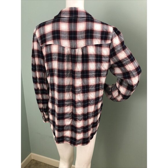 NWT Women's Paige L/S Enid Plaid Snap-Front Shirt Sz Large - Picture 11 of 12